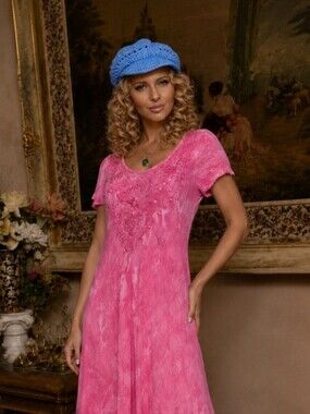 ADVANCE APPAREL Pink Beaded Dress Free Size